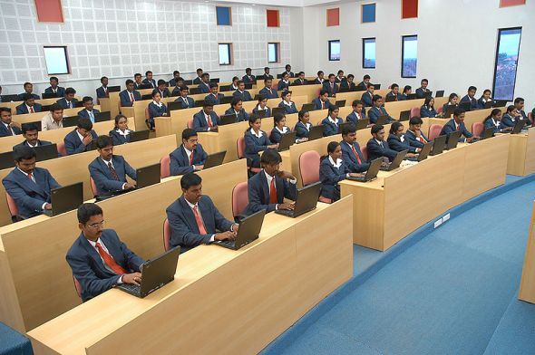 Classroom in Jansons School of Business, Coimbatore, India
